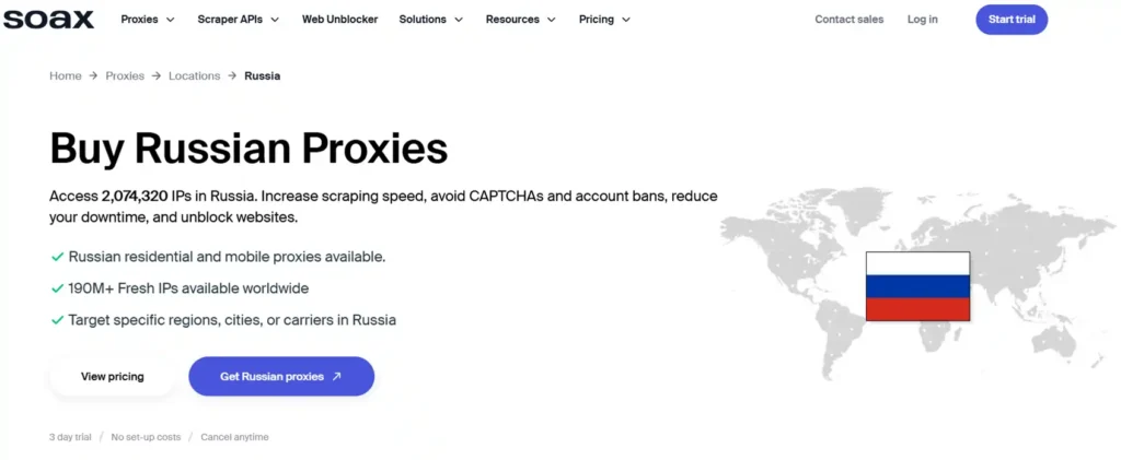 SOAX Russian Proxies