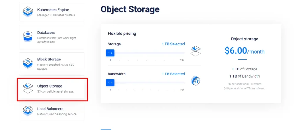 Vultr Object Storage Pricing