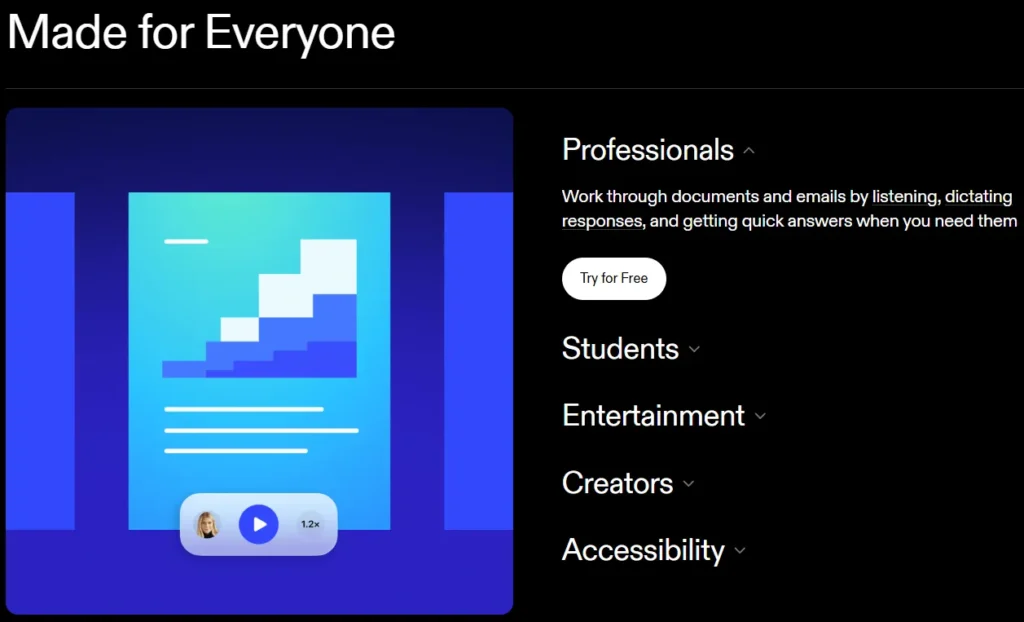 Speechify Use Cases for Multiple Industries