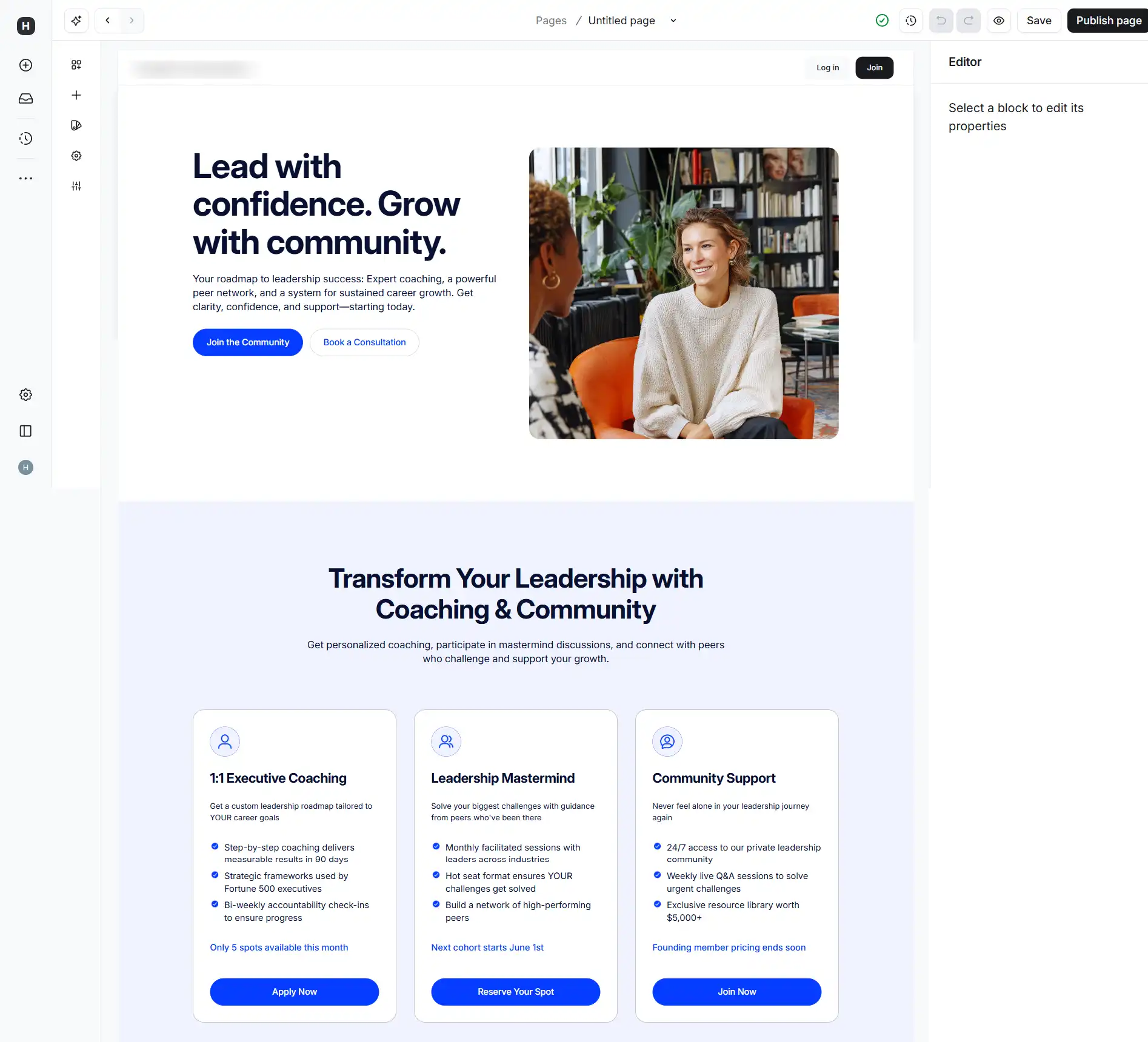 Circle.so Website Builder