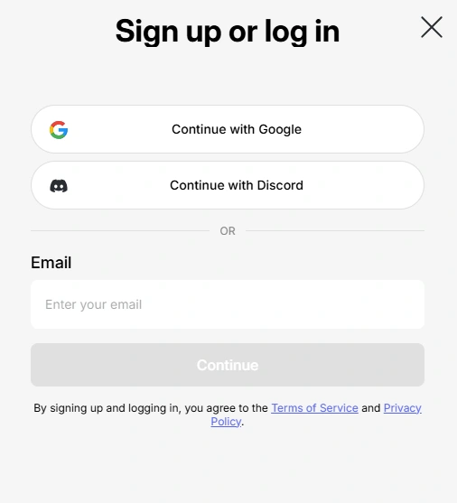 Sign Up at Apob