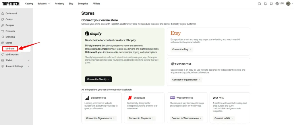 Tapstitch Store Integrations