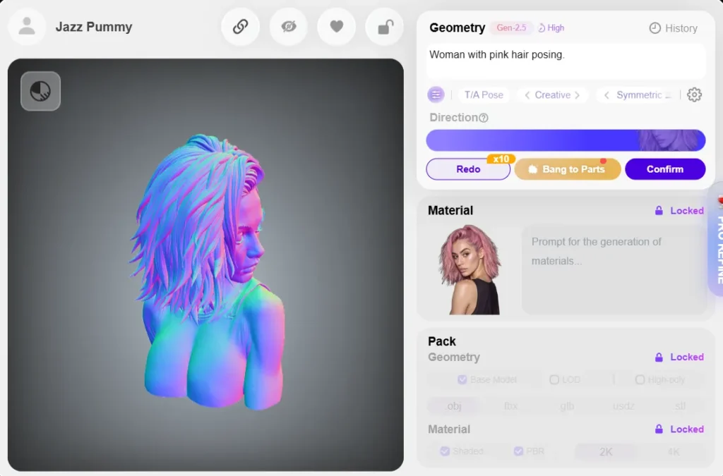 Generate and Preview the 3D Model in Hyper3D