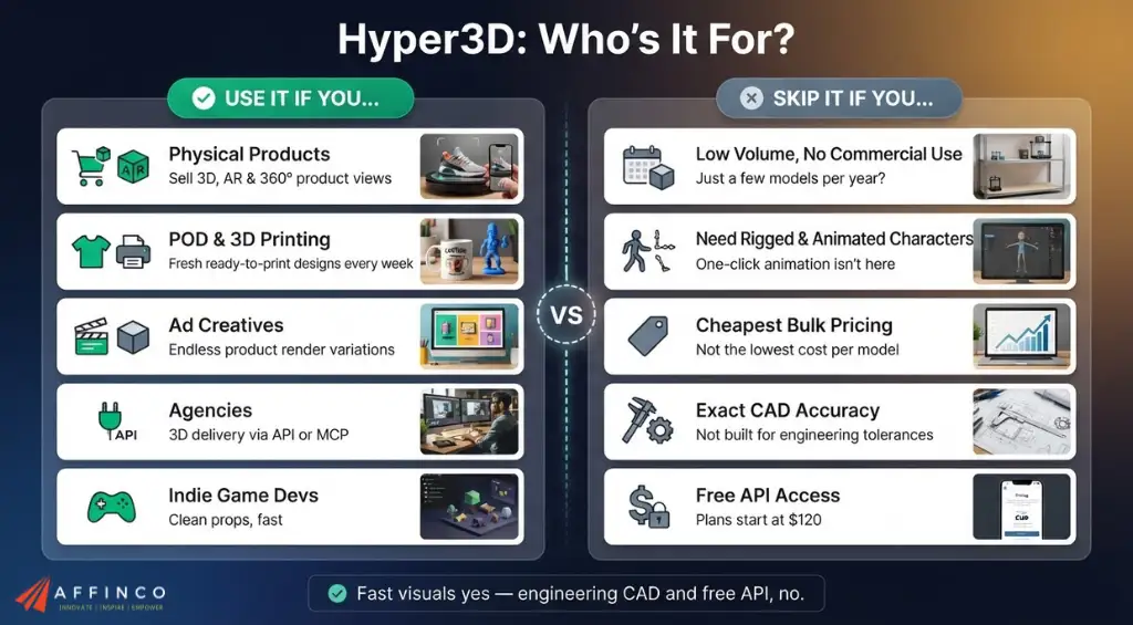 Hyper3D ideal users and limitations