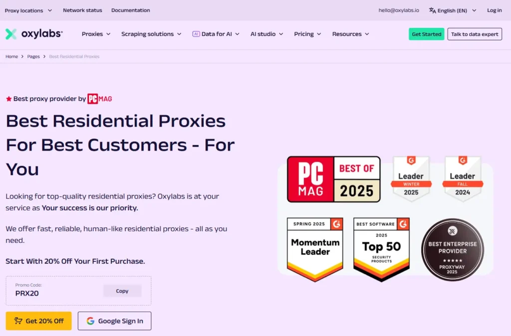 Oxylabs Residential Proxies