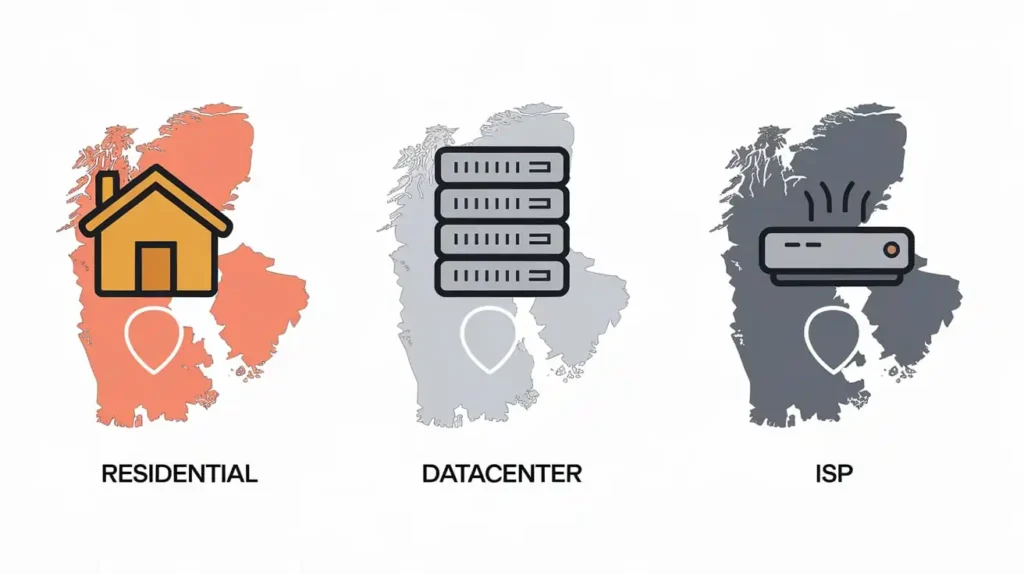 Types of Danish Proxies Residential vs. Datacenter vs. ISP