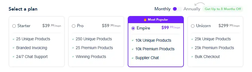 Spocket Pricing Plans