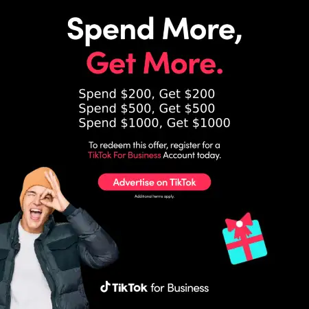 tiktok business coupon banner
