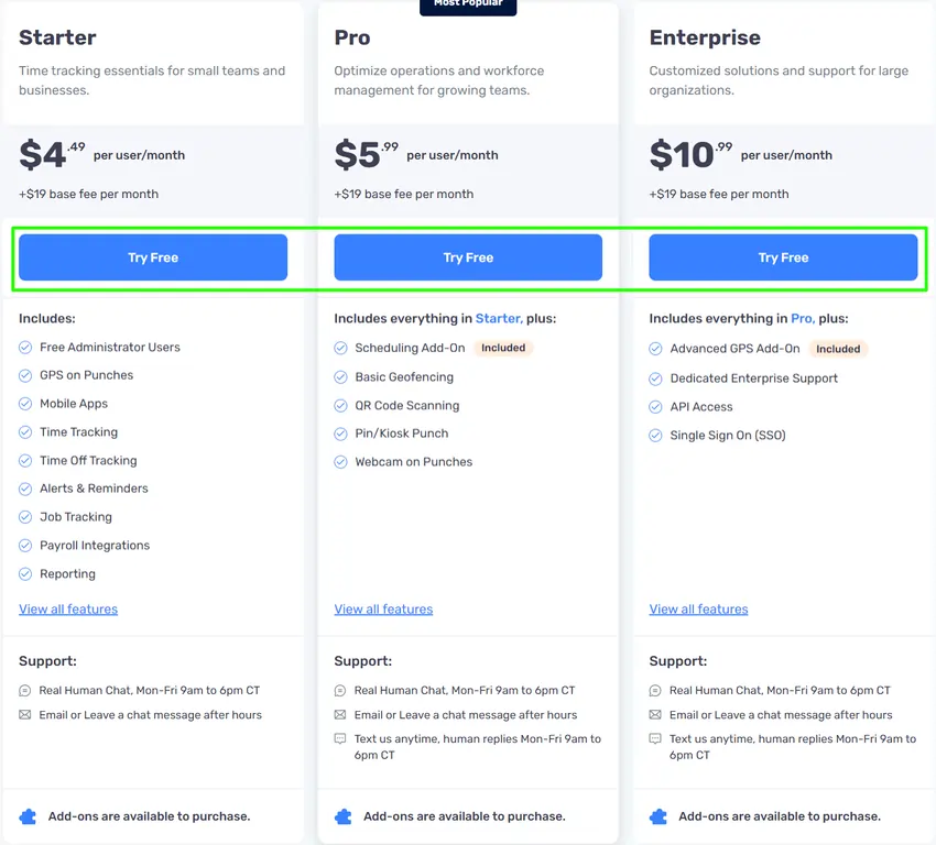 Buddy Punch Pricing