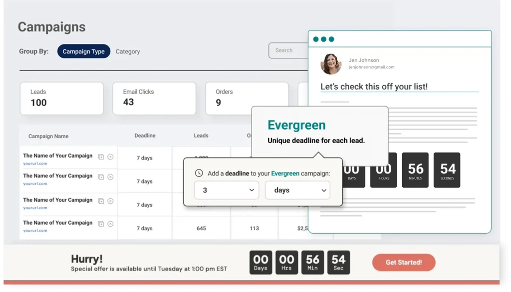 Deadline Funnel Email Coundown timer