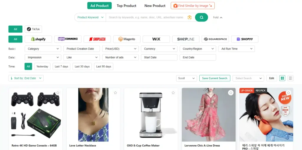 Pipiads Product Search