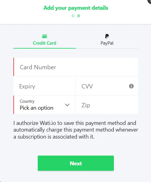 Wati Payment Page