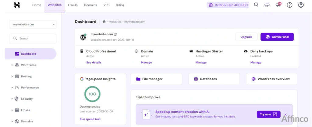 Access Your Hostinger Control Panel