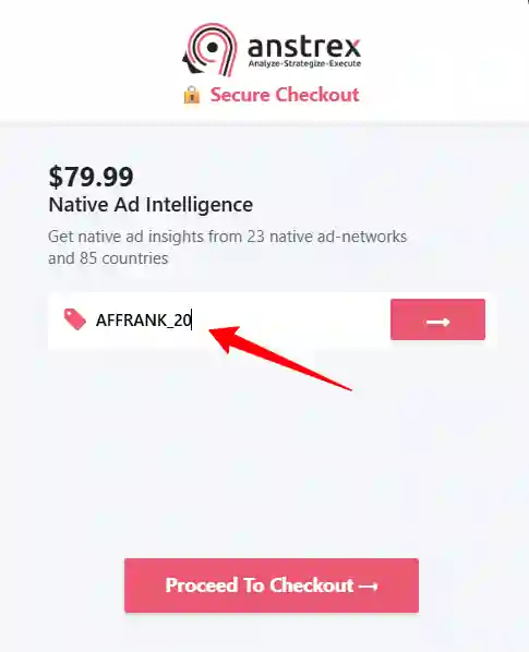 Anstrex - Type AFFRANK20 exactly as shown