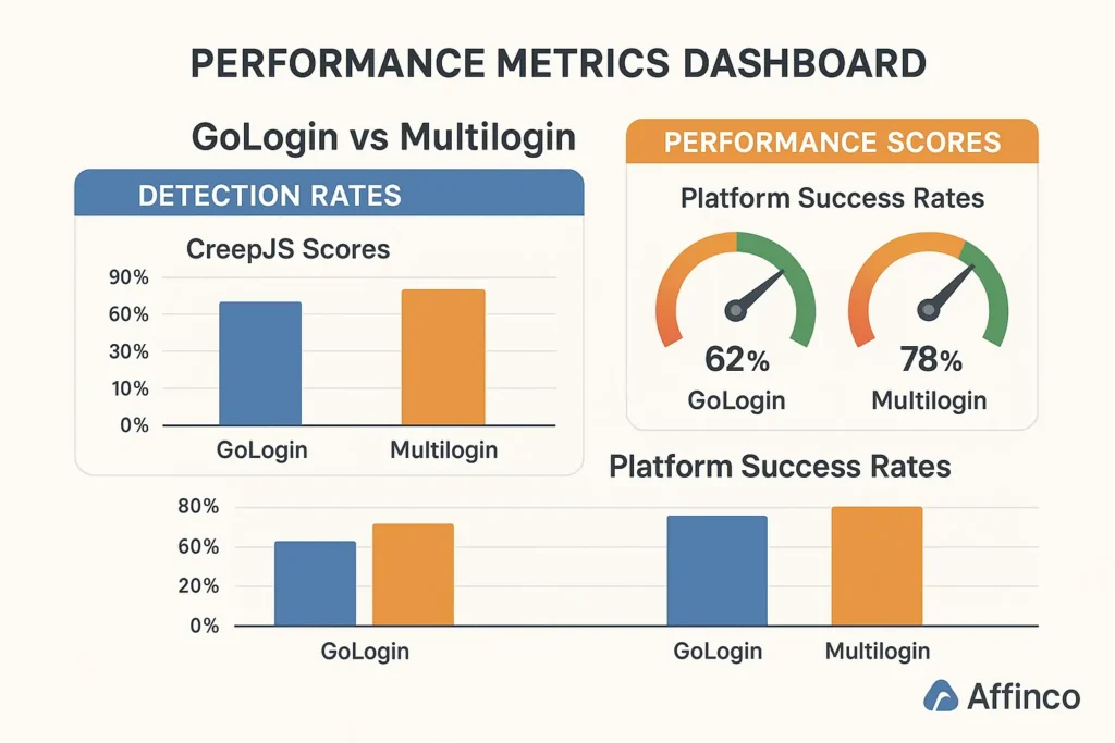 Performance Metrics - GoLogin vs Multilogin