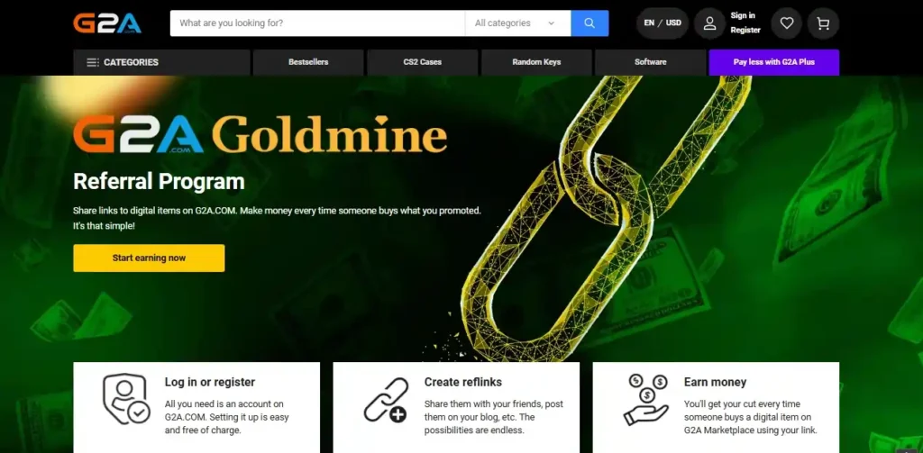 G2A Goldmine Affiliate Program