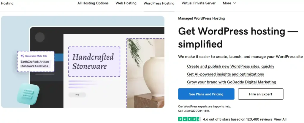GoDaddy WordPress Hosting