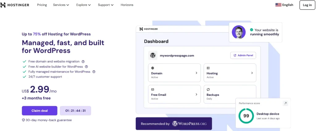 Hostinger - WordPress Hosting Solutions