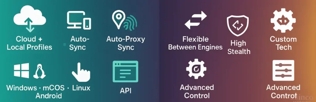 Multilogin and gologin features
