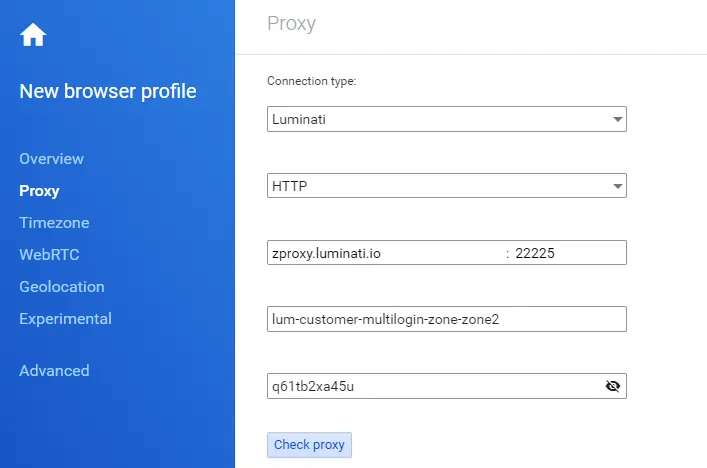 Multilogin's Premium Proxy Options