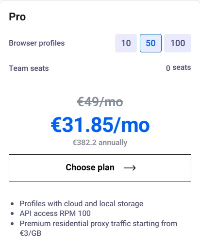 Pro 50 Plan