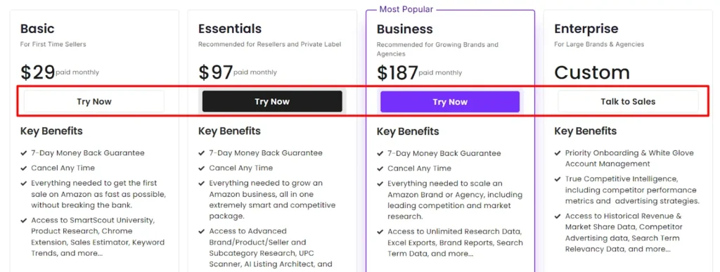 SmartScout Pricing Plans