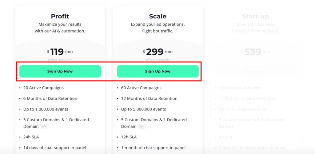 Voluum Pricing Plans