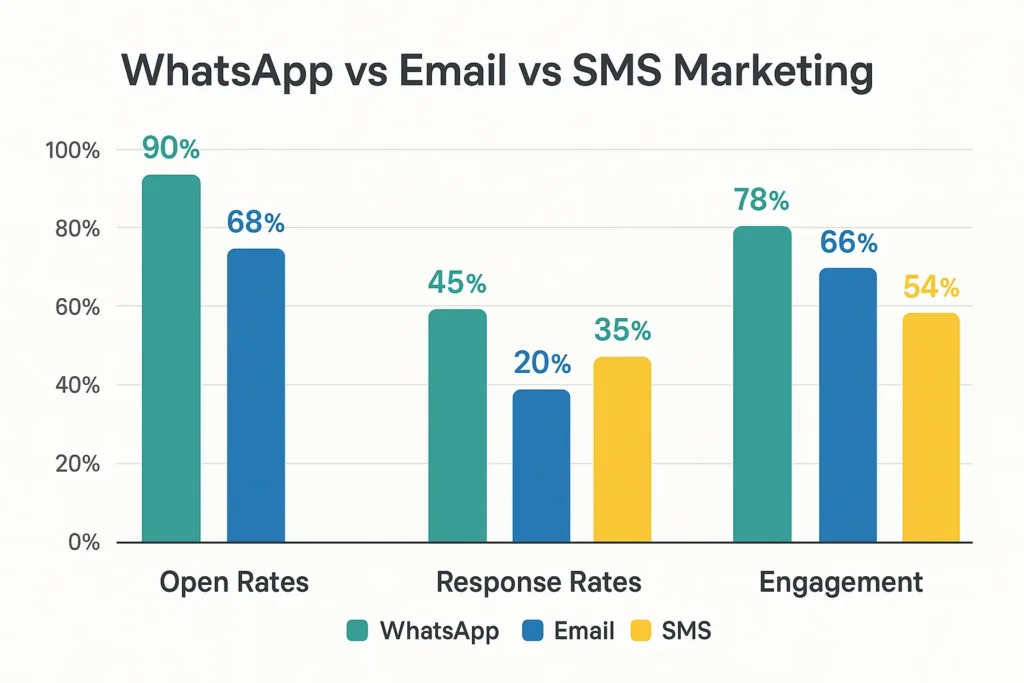 WhatsApp Vs Email VS SMS Marketing