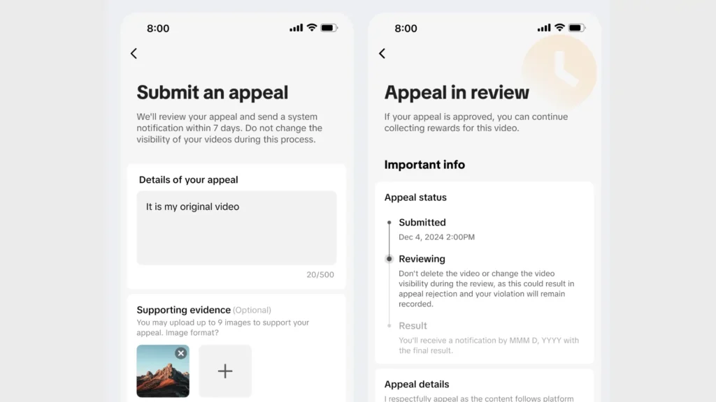Appealing for TikTok Creator Rewards Program