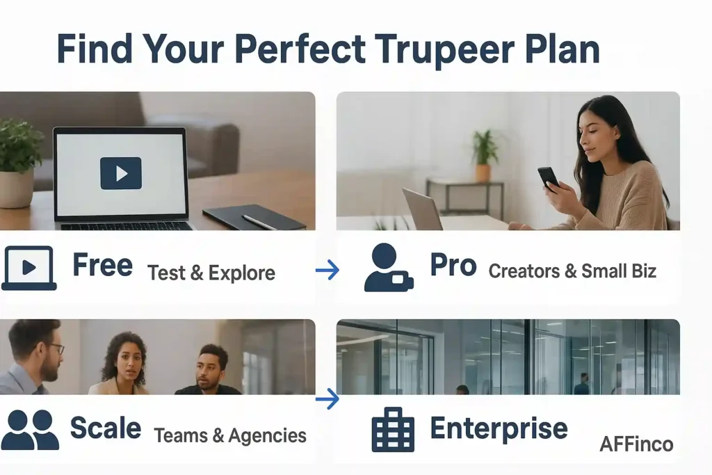 Comparison of Trupeer plans for different user needs