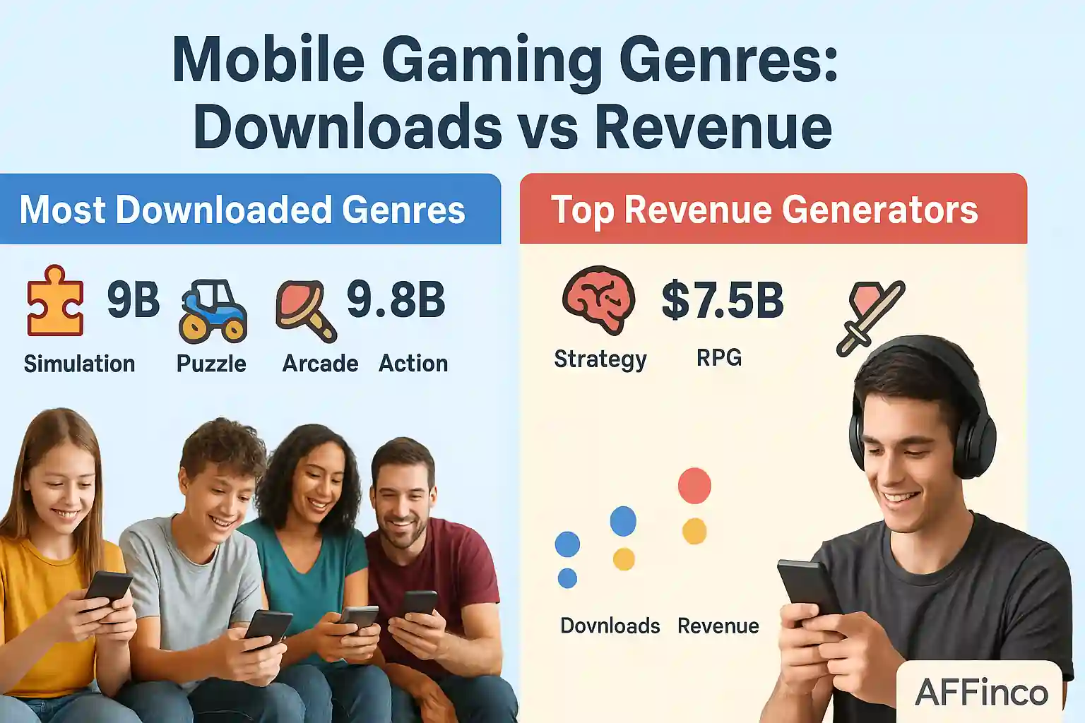 Gaming Genres Revenue Distribution