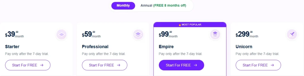 Spocket Pricing Plans