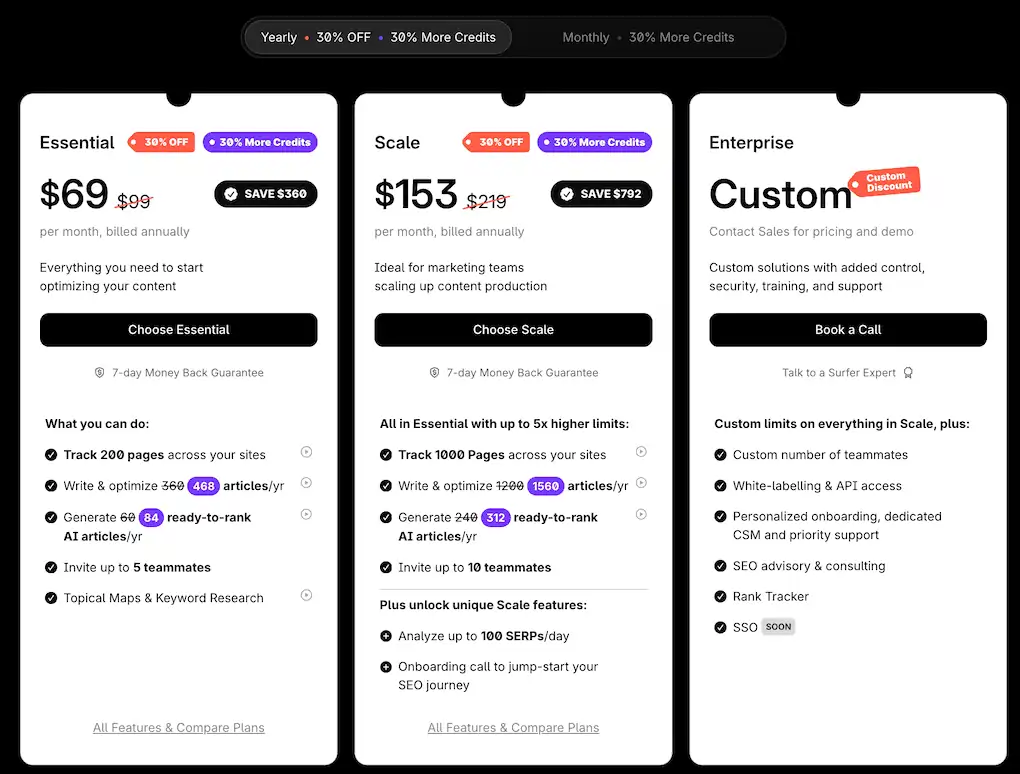 Surfer SEO Black Friday deal overview