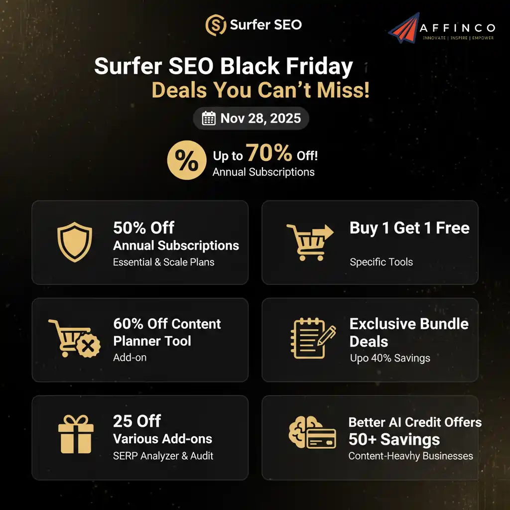 Surfer SEO Black Friday discount deal