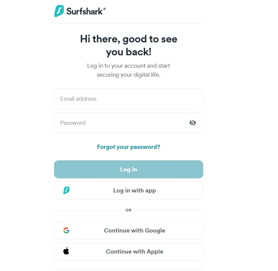 Surfshark Account