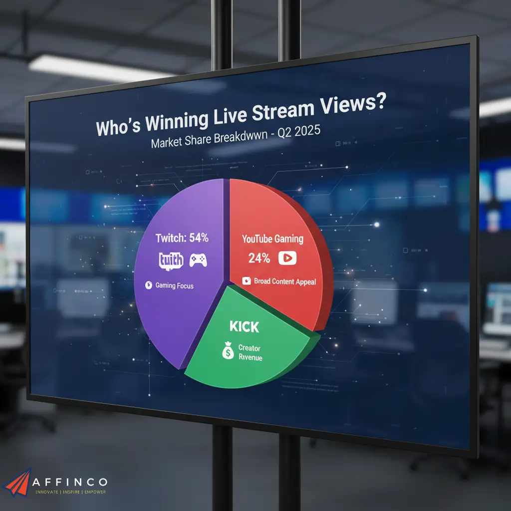 Twitch market share compared to other streamers
