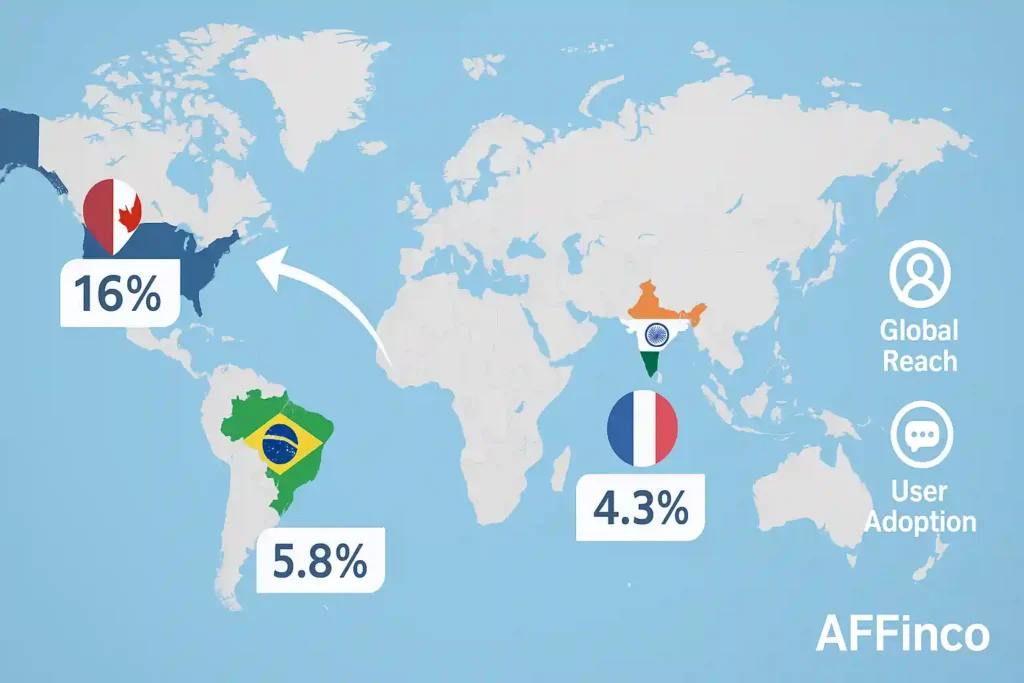 ChatGPT user distribution and market reach