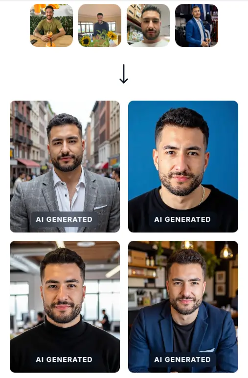 professional headshots generated by Instaheadshots