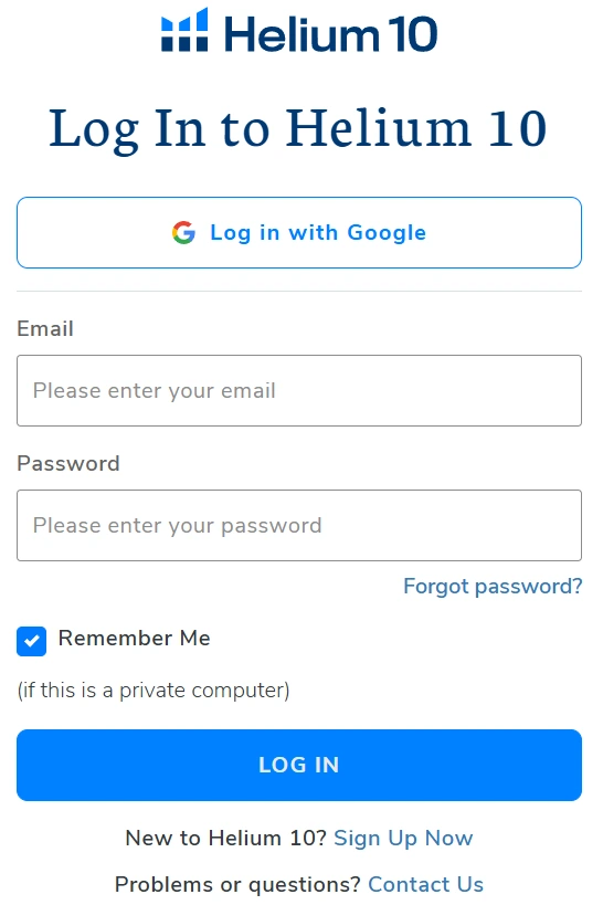 Helium 10 Log In