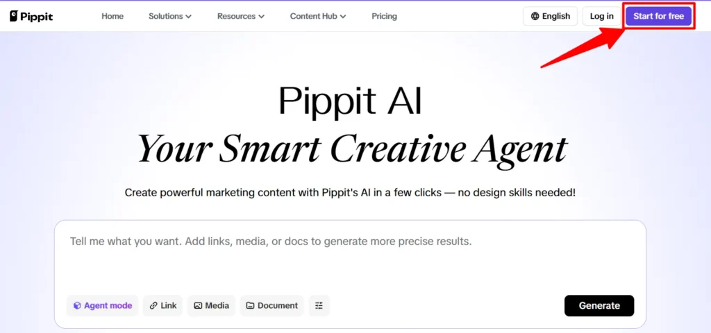 Pippit AI Start for Free