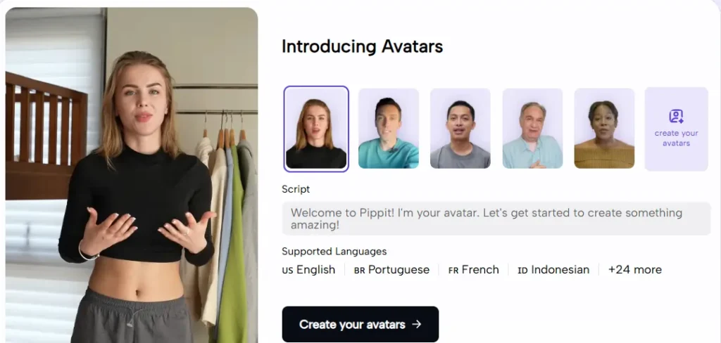 Pippit avatars