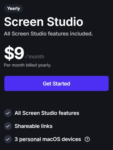 Screen Studio Annual Plan