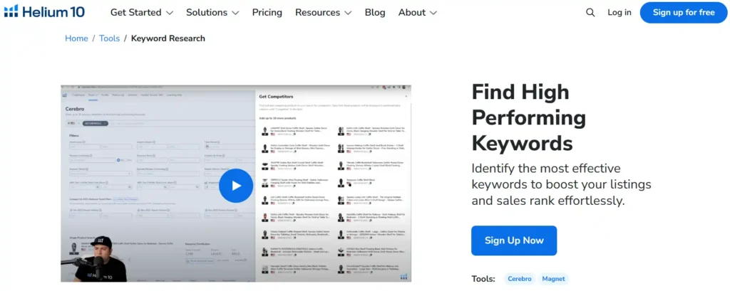 Helium 10 Keyword Research