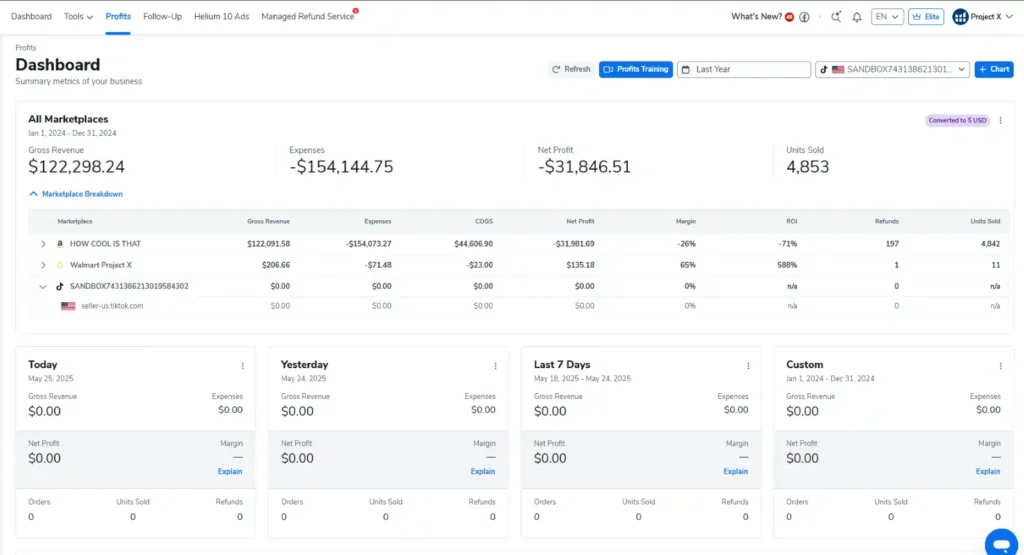 Helium 10 Monitor and Optimise