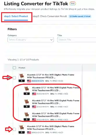 Helium 10 for TikTok Shop Bulk Converter