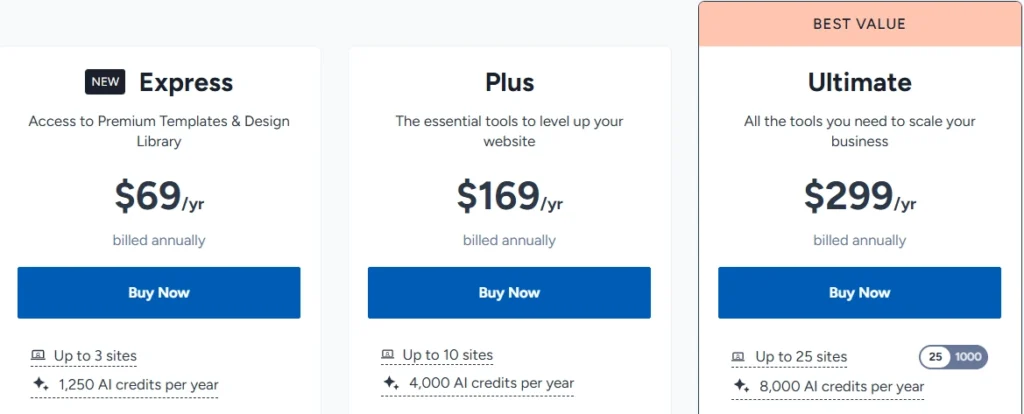 Kadence WP Pricing Plans