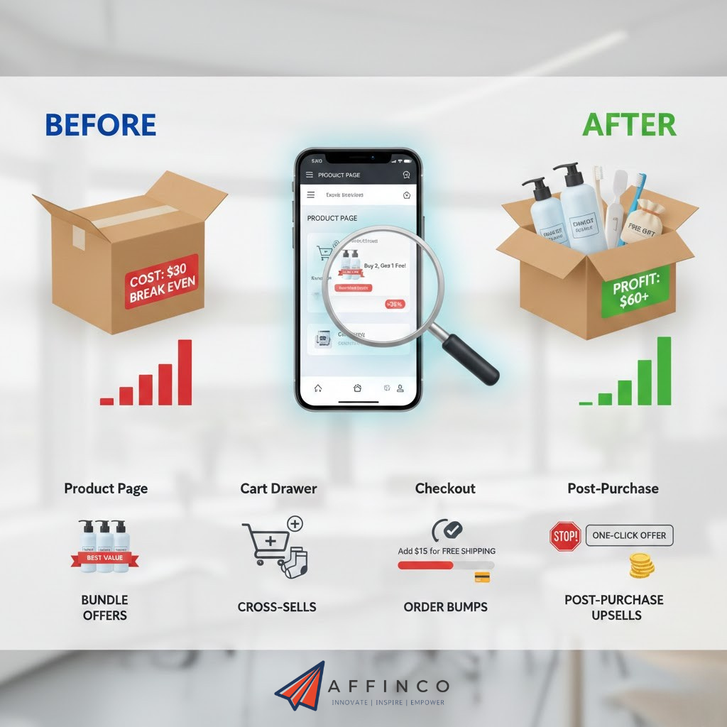 Competitor upsell strategies increasing average order value