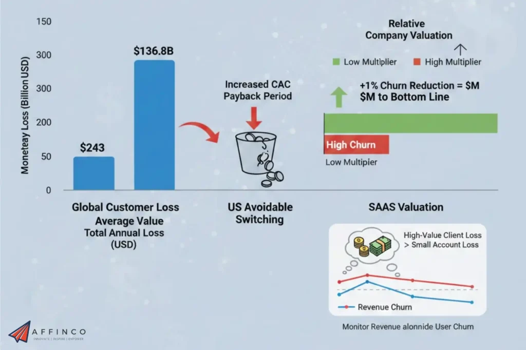 Customer churn impact on revenue