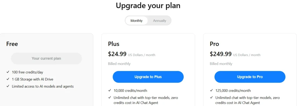 Genspark AI Pricing Plans