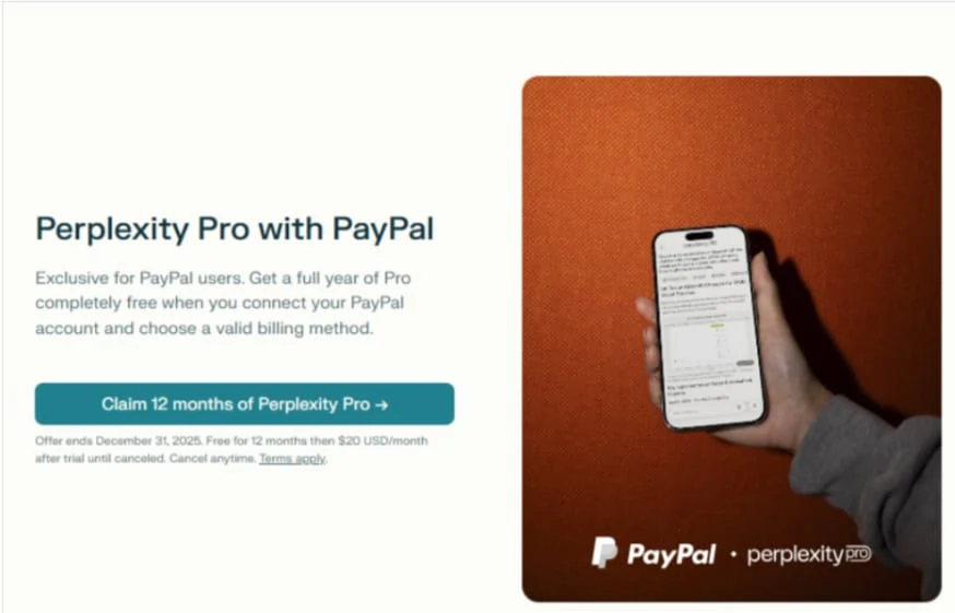 Perplexity Pro With PayPal